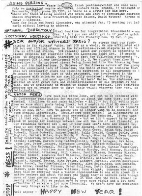 Poets Union of Australia Melbourne Brach, newsletter