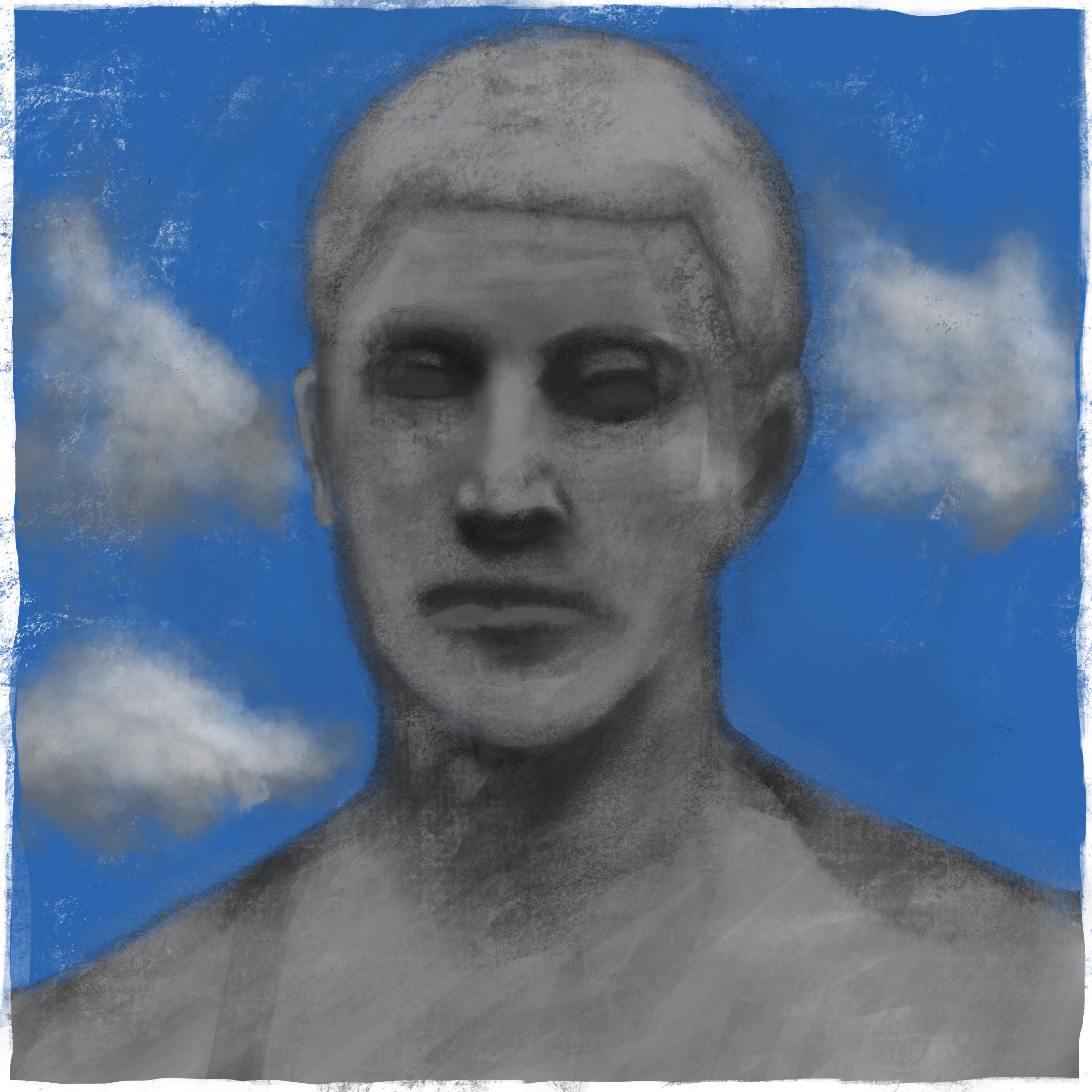 Study of Hildebrand statue [20170805 drawing, 297x297mm]