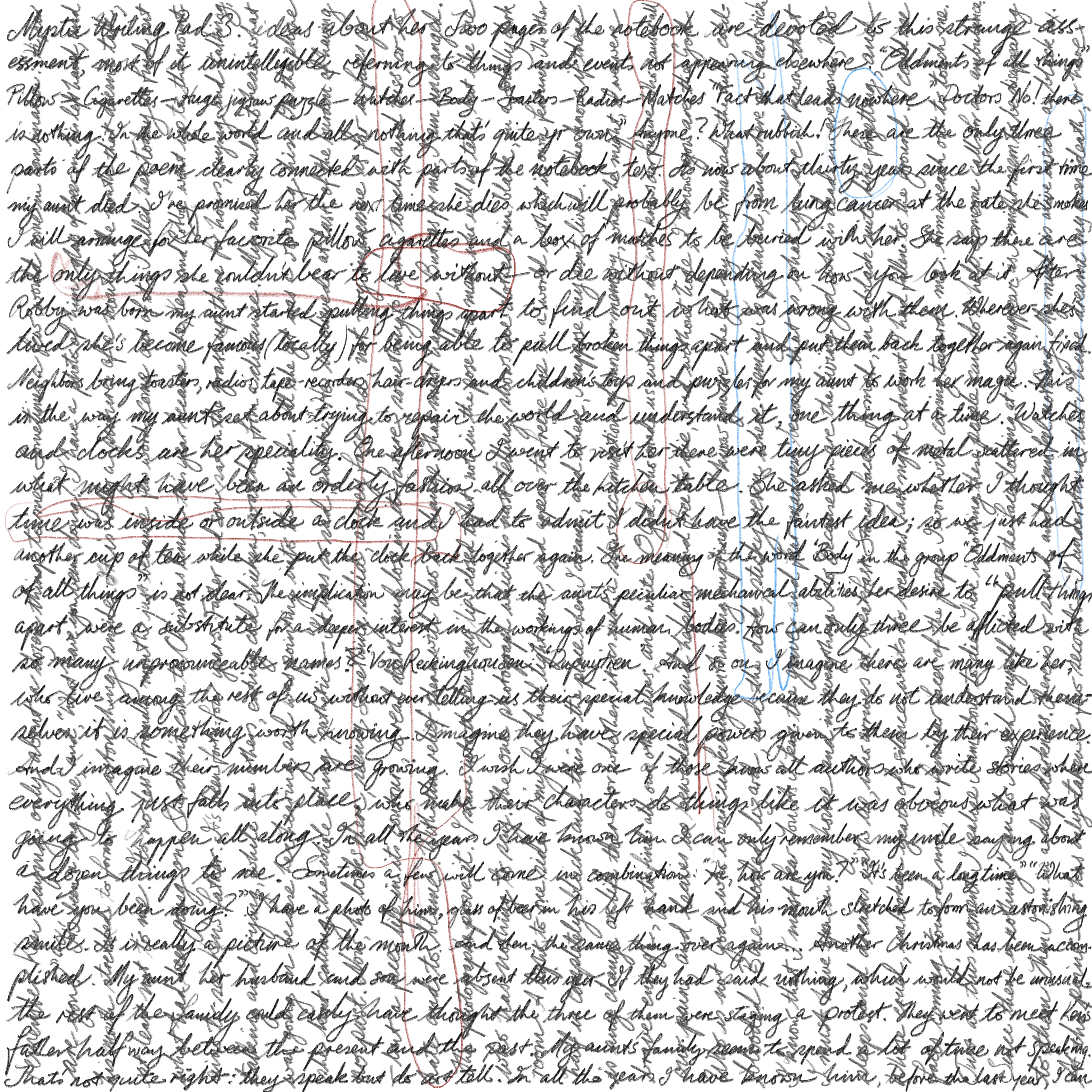 Mystic writing pad 3 [drawing, 297mm x 297mm] incorporates ‘Since Jerusalem’ by Stephen J. Williams.