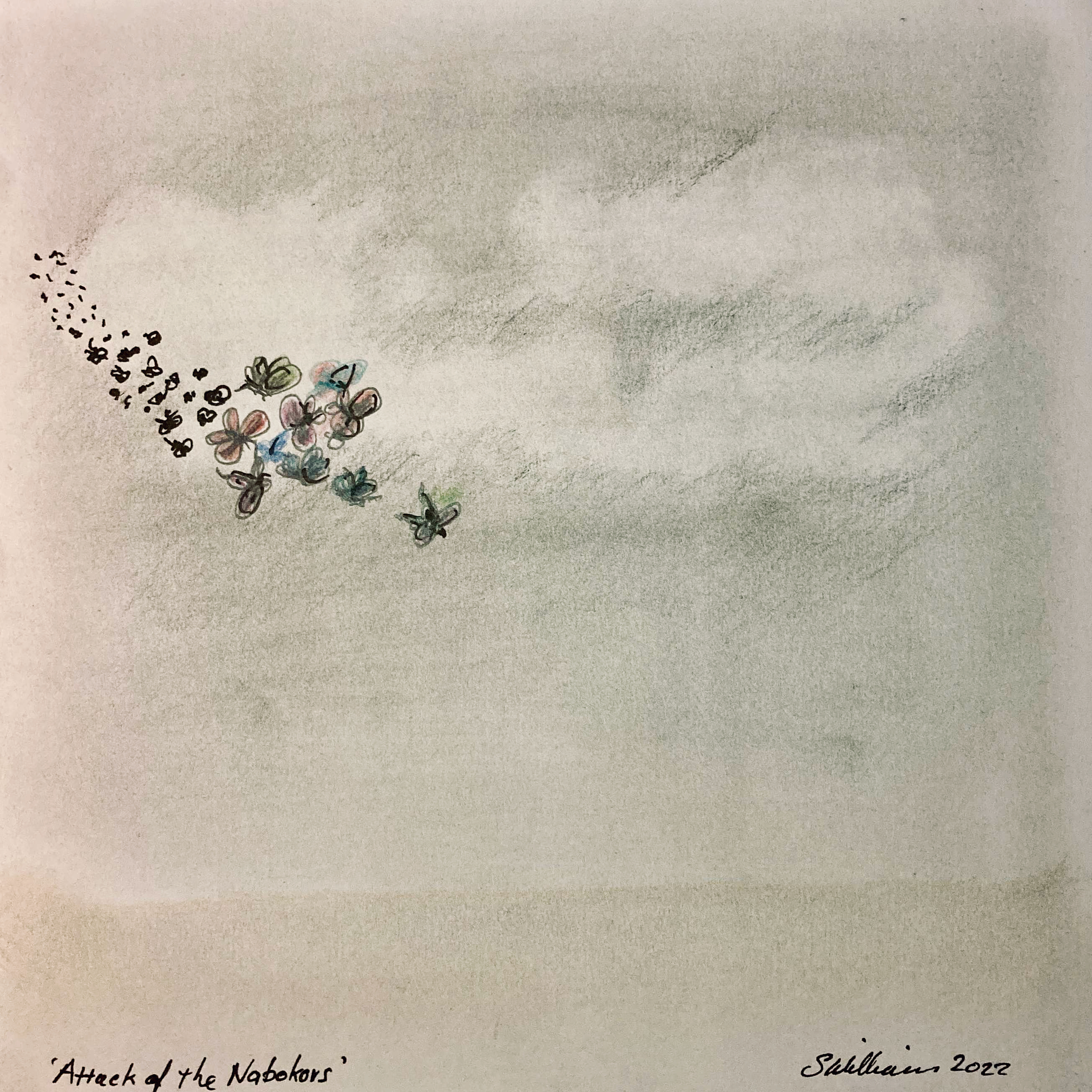 Attack of the Nabokovs (pencil, 20220220) Stephen J. Williams