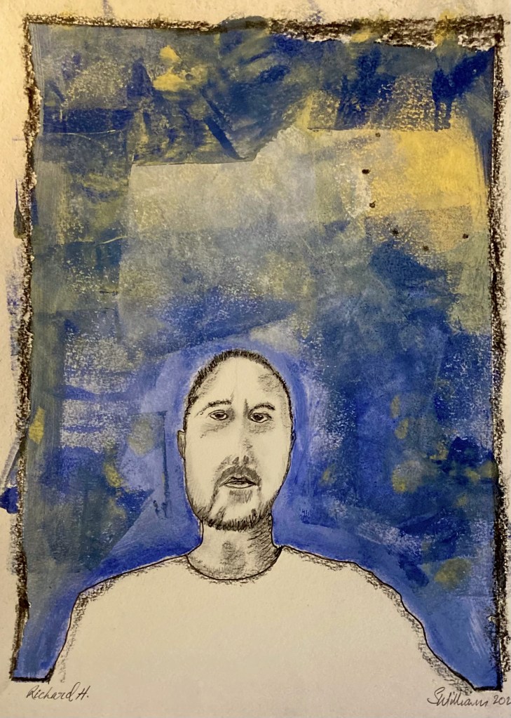 Richard H. (ink, acrylic, charcoal, 20220308) Stephen J. Williams