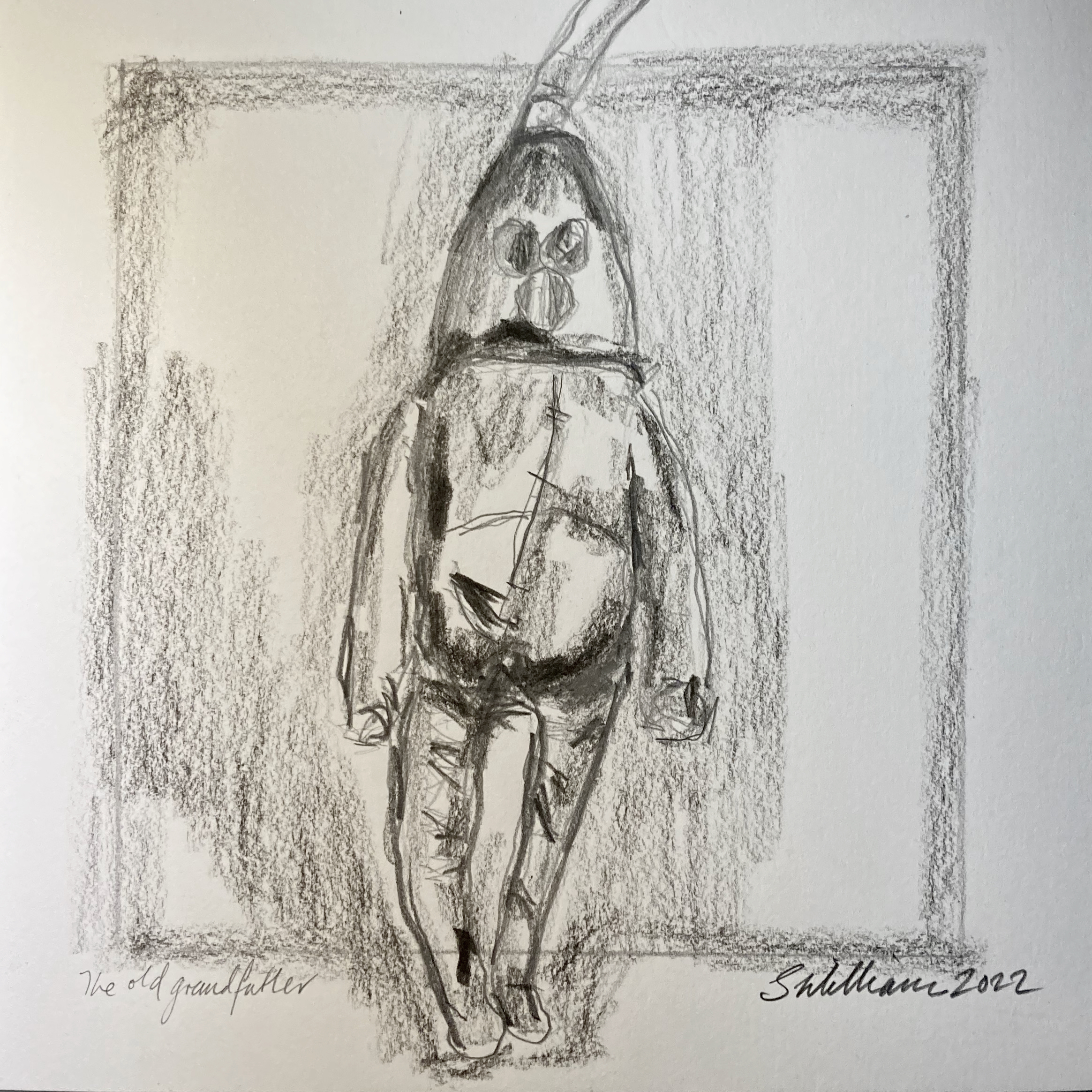 The old grandfather (pencil and charcoal, 20220325) Stephen J. Williams