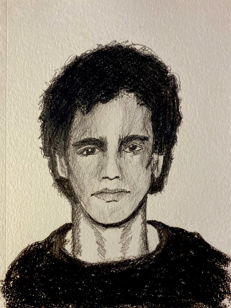 MR (pencil and charcoal, 20220424) Stephen J. Williams