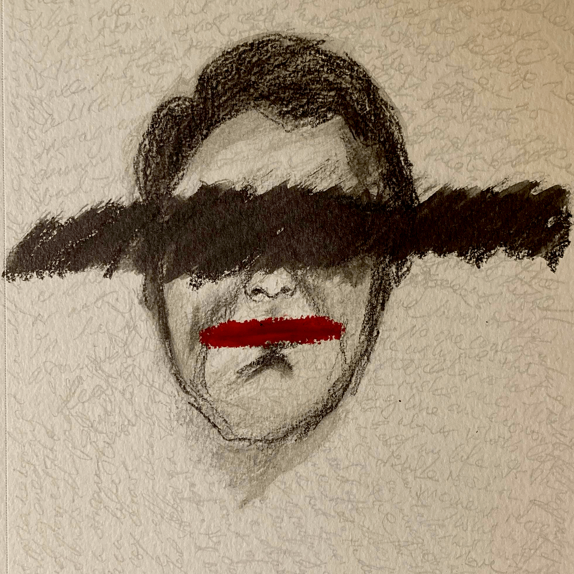 Mystic writing pad 10 (graphite and oil pastel, 178mm x 254mm, 20220415) Stephen J. Williams