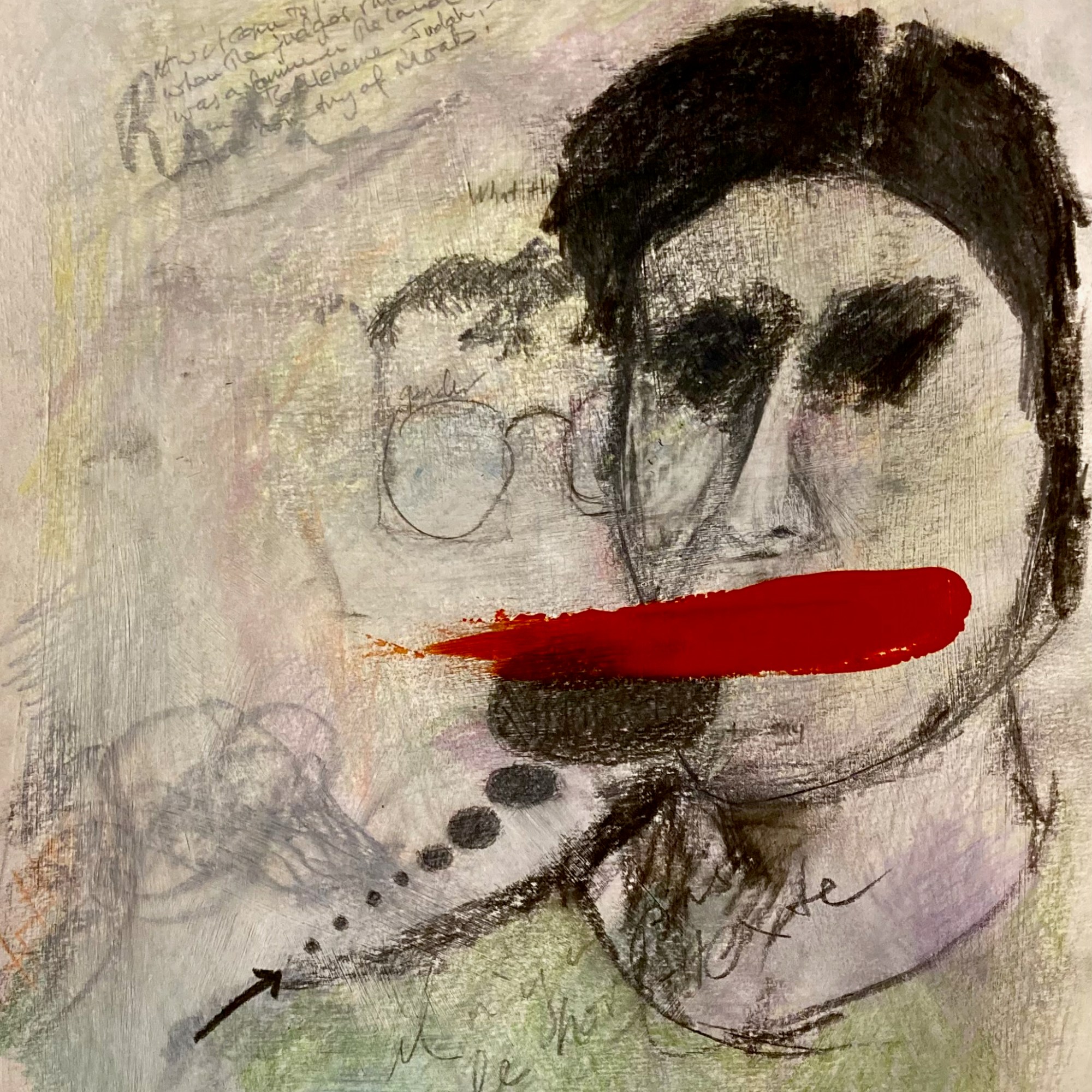 Ruth and Jacques (pencils, charcoal and acrylic, 20220422) Stephen J. Williams