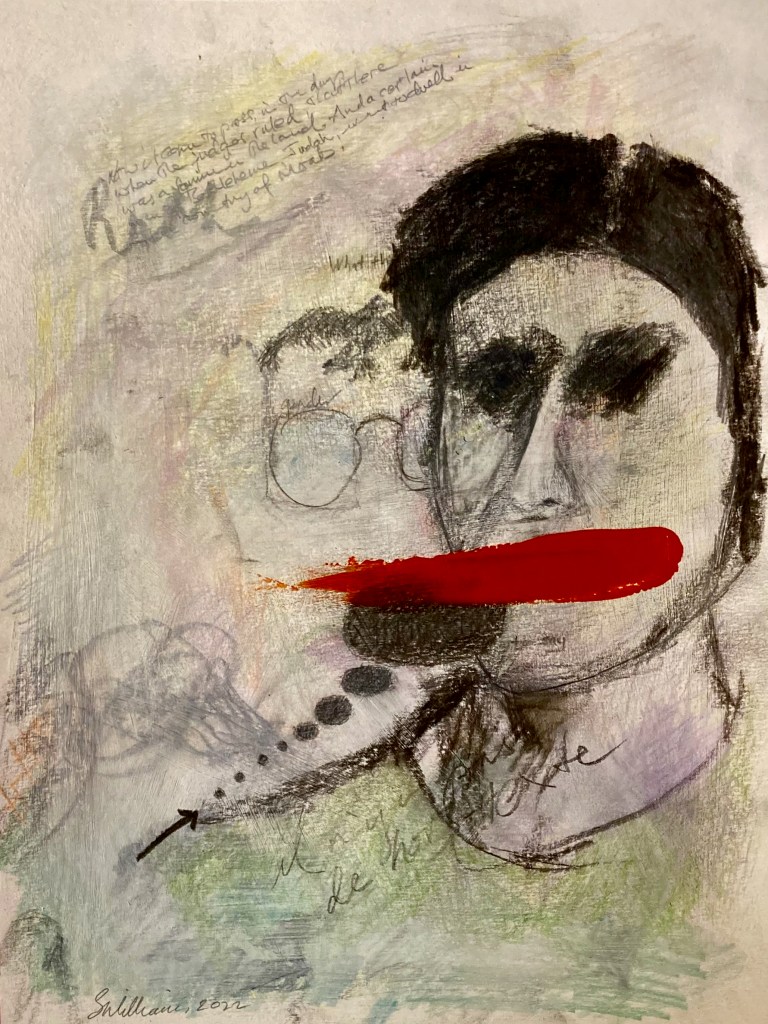 Ruth and Jacques (pencils, charcoal and acrylic, 20220422) Stephen J. Williams