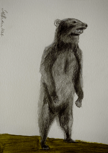 Standing (graphite and acrylic, 20220414) Stephen J. Williams