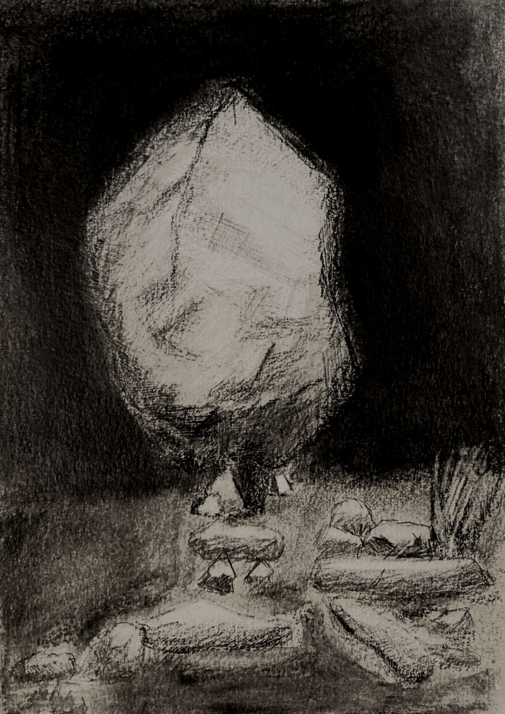 Standing rock (graphite, 20220427) Stephen J. Williams