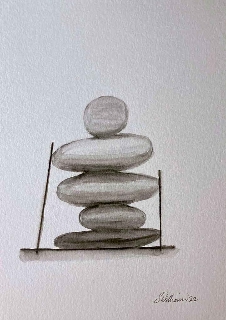 Sticks and stones (graphite, 20220429) Stephen J. Williams