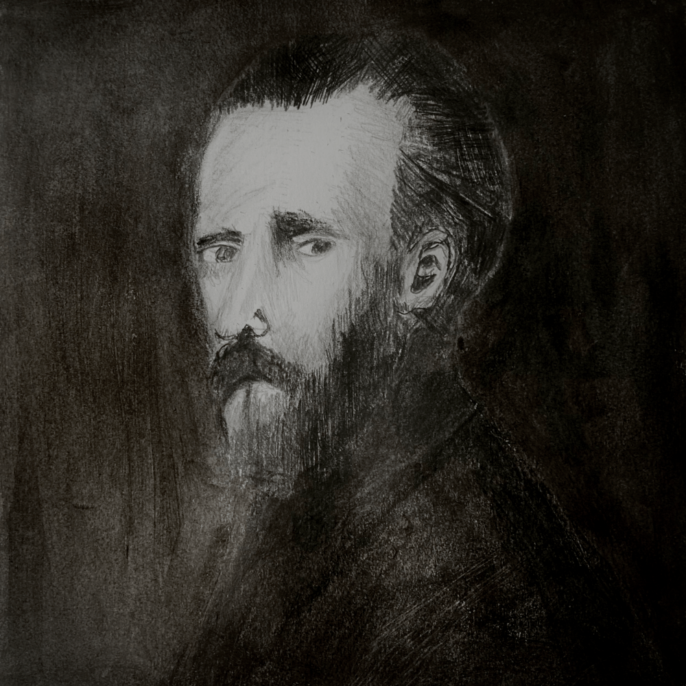 V.G. (pencil and acrylic, 20220411) Stephen J. Williams