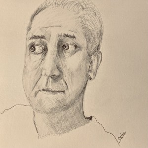 The artist Mr Steve Cox (pencil, 20220511) Stephen J. Williams