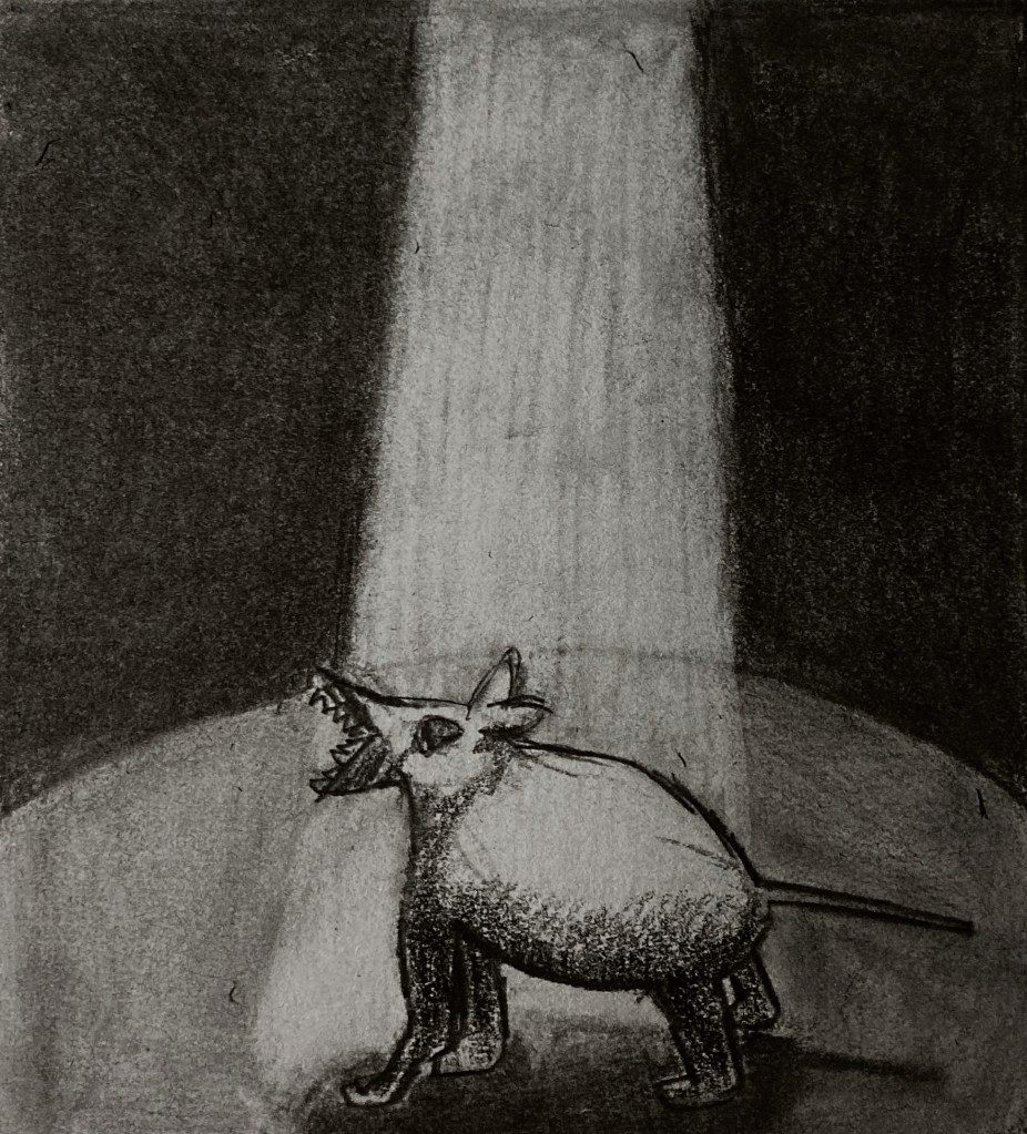 Dog theatre (pencil, 20220605) Stephen J. Williams