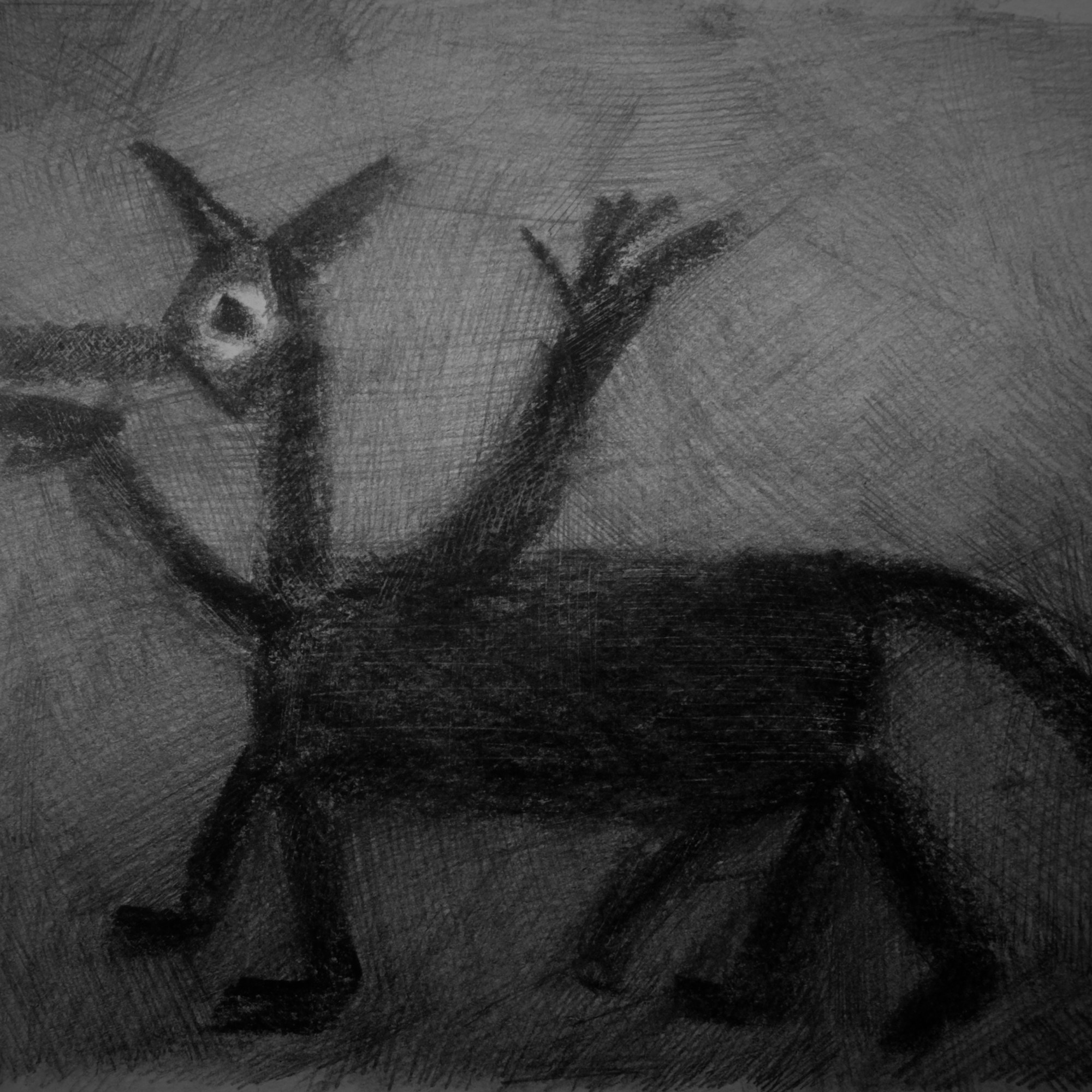 Draft horse (pencil, 20220617) Stephen J. Williams