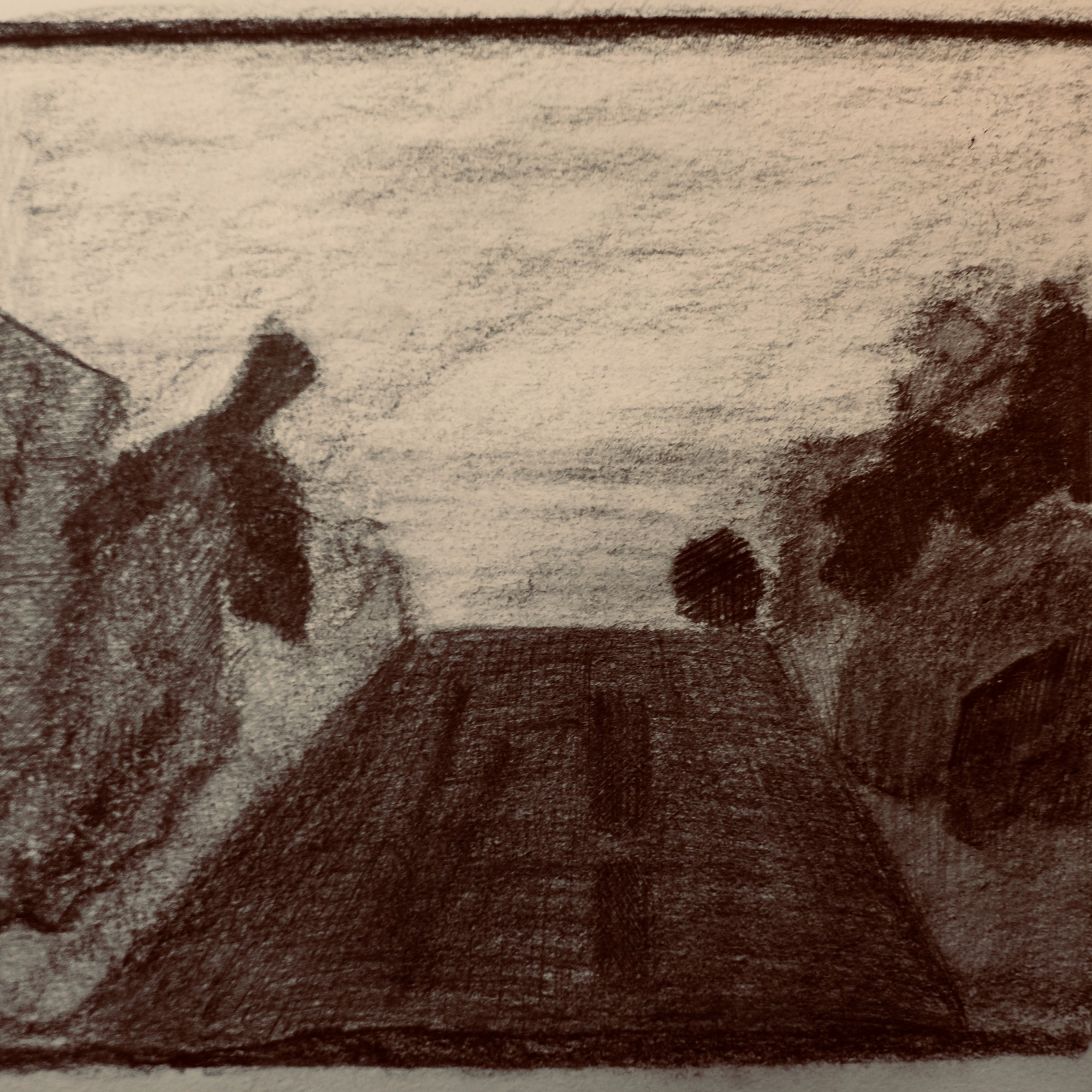 Hatch hill (pencil, 20220616) Stephen J. Williams