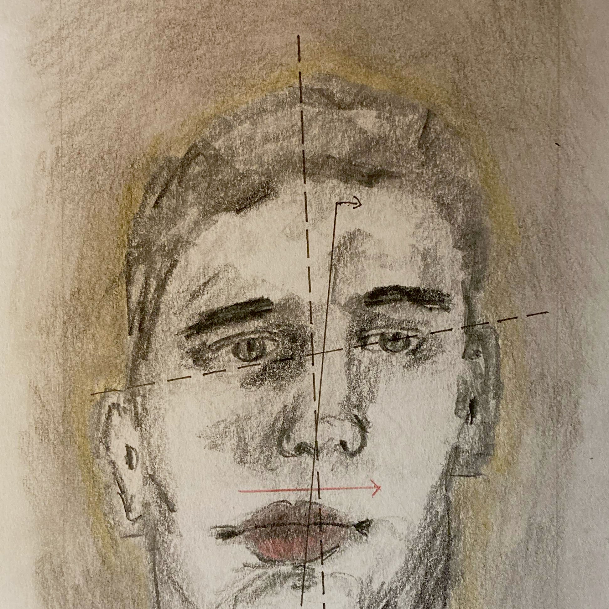 Skew-face (pencils, 20220603) Stephen J. Williams