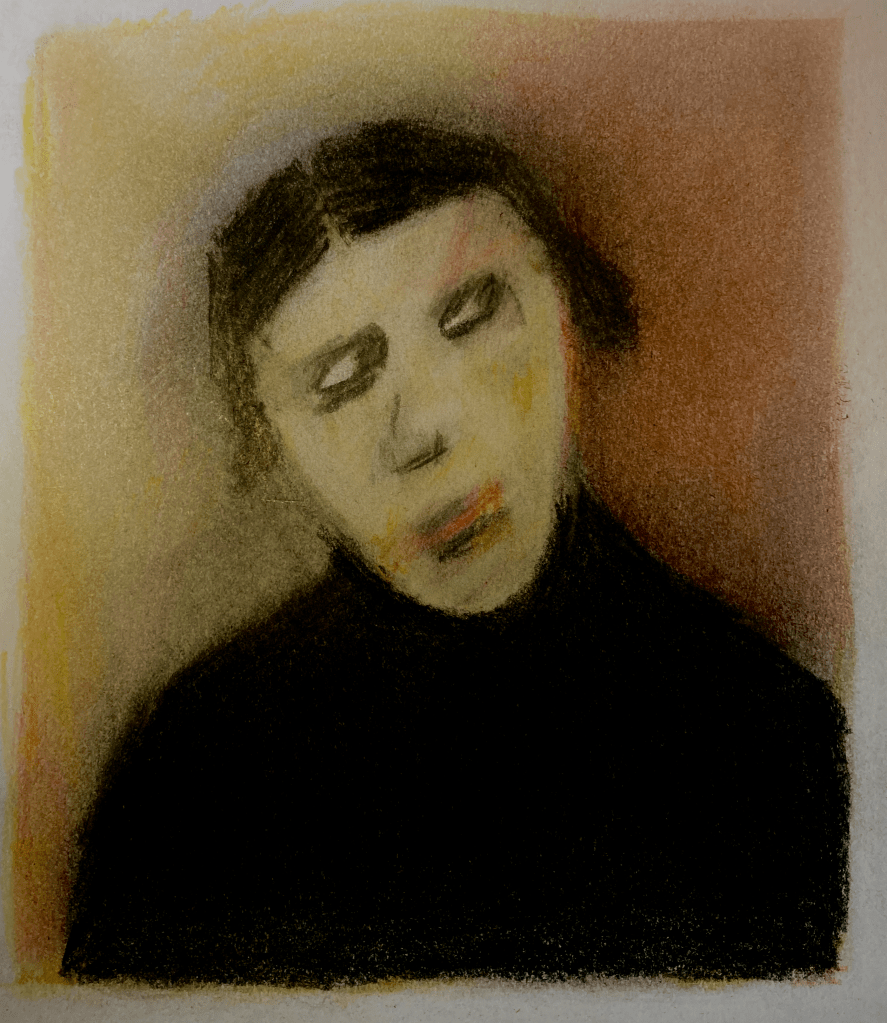 Unhappy girl (pencils, 20220603) Stephen J. Williams