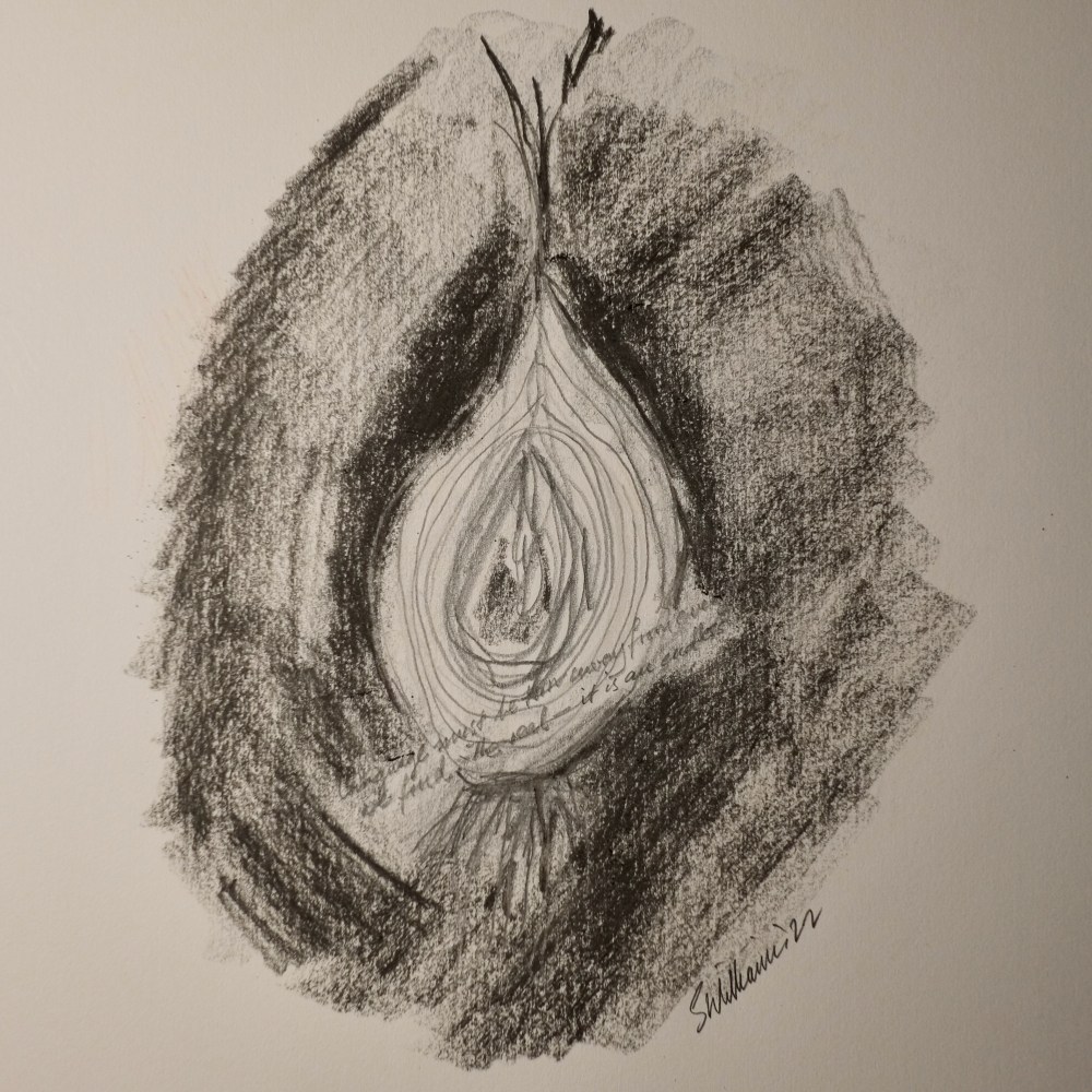 Buried language (pencil and charcoal, 20220707) Stephen J. Williams