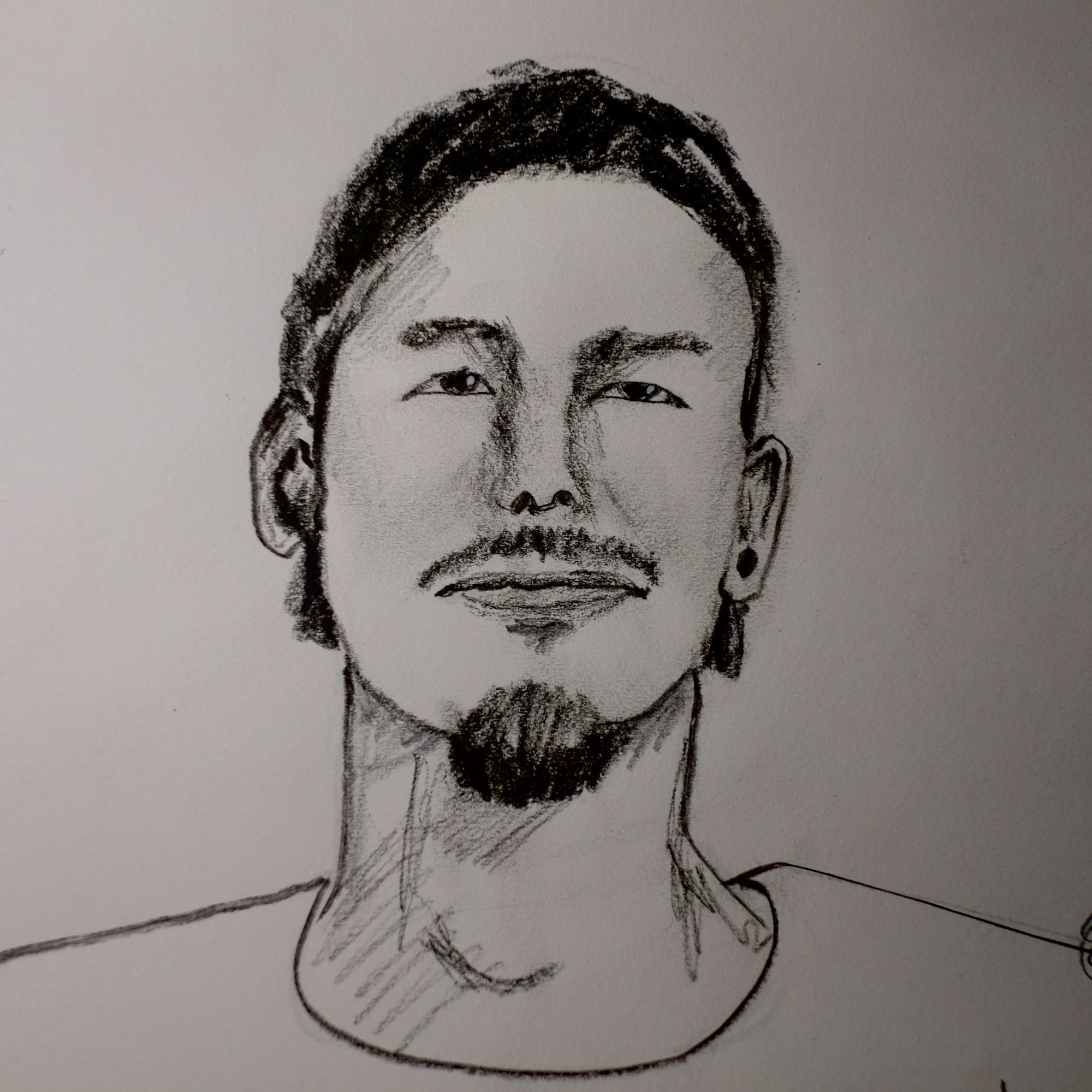 Ryota (charcoal and pencil, 20220804) Stephen J. Williams