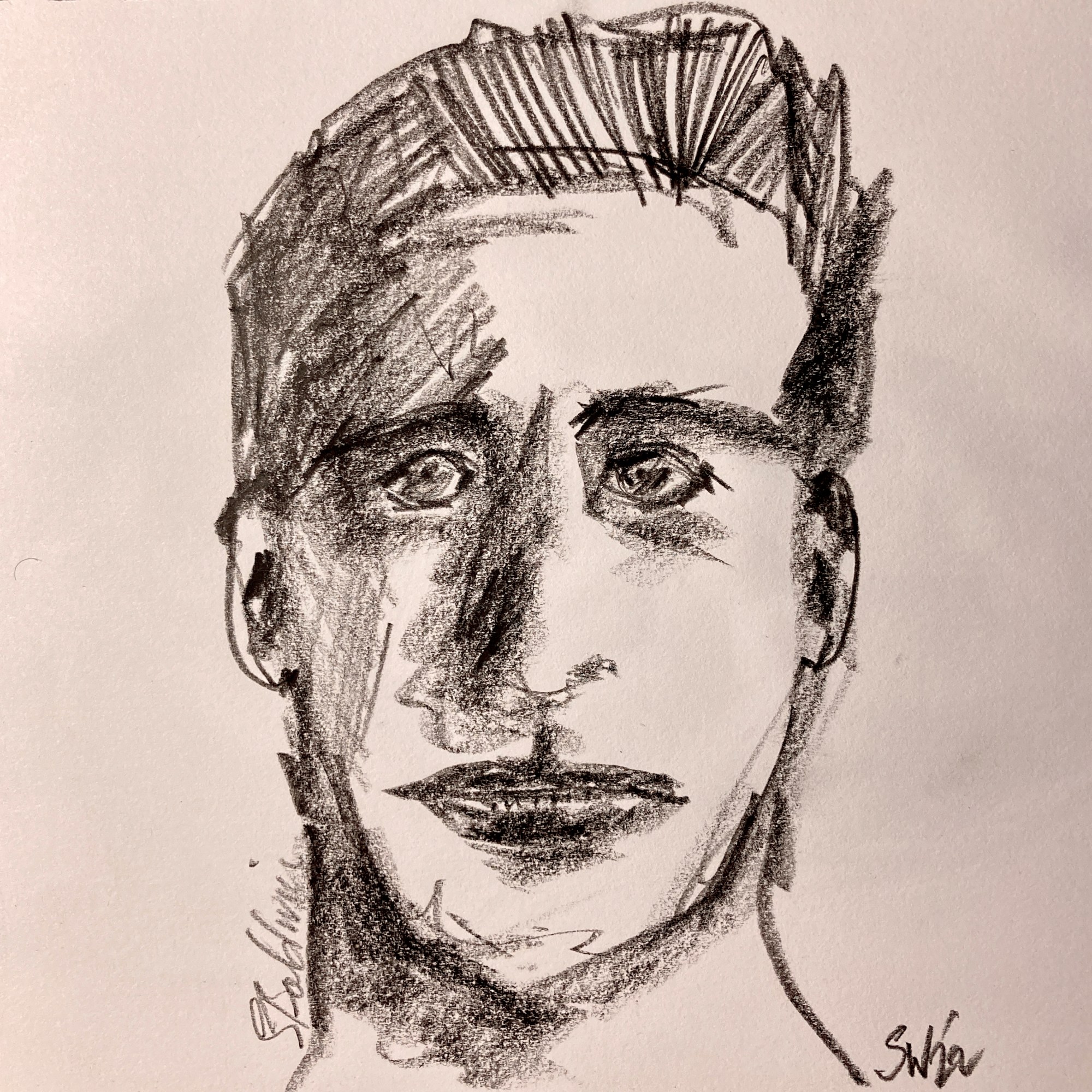 Sketch 2 (charcoal, 20220825) Stephen J. Williams