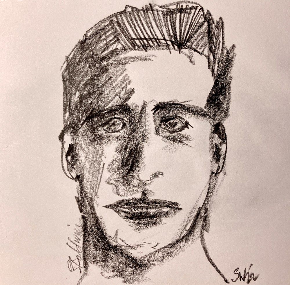 Sketch 2 (charcoal, 20220825) Stephen J. Williams