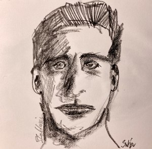 Sketch 2 (charcoal, 20220825) Stephen J. Williams