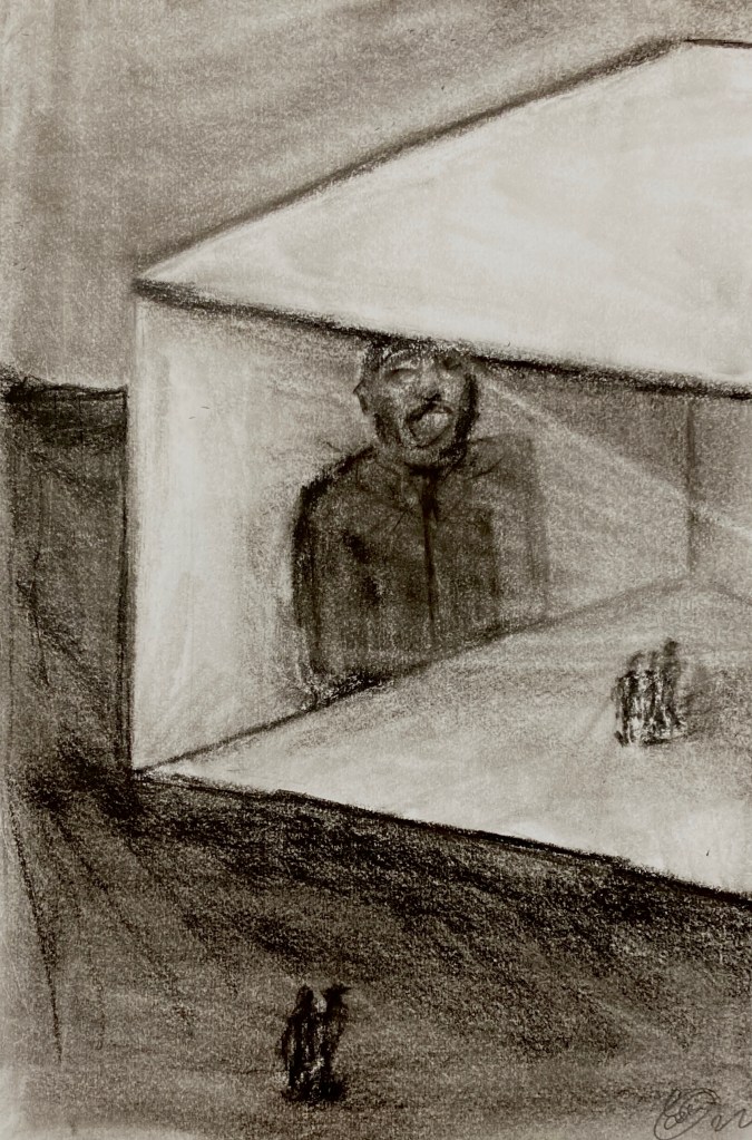 Projection room (charcoal, 2022 0916) Stephen J Williams