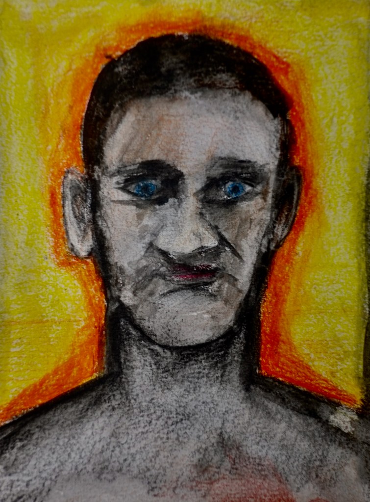 Rage (watercolor and charcoal, 20220926) Stephen J. Williams