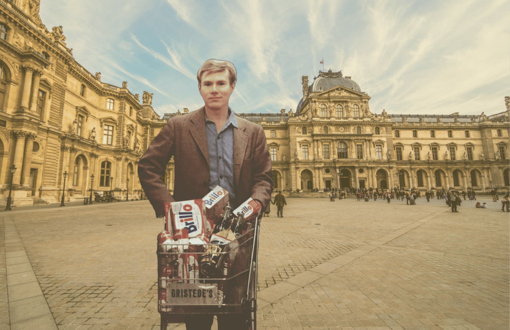 Warhol in Paris (digital collage, 20221126) Stephen J. Williams