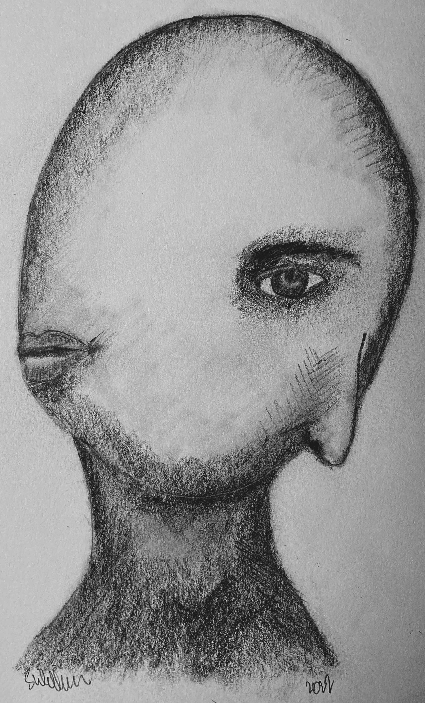 Earless (pencil, 20221215) Stephen J. Williams