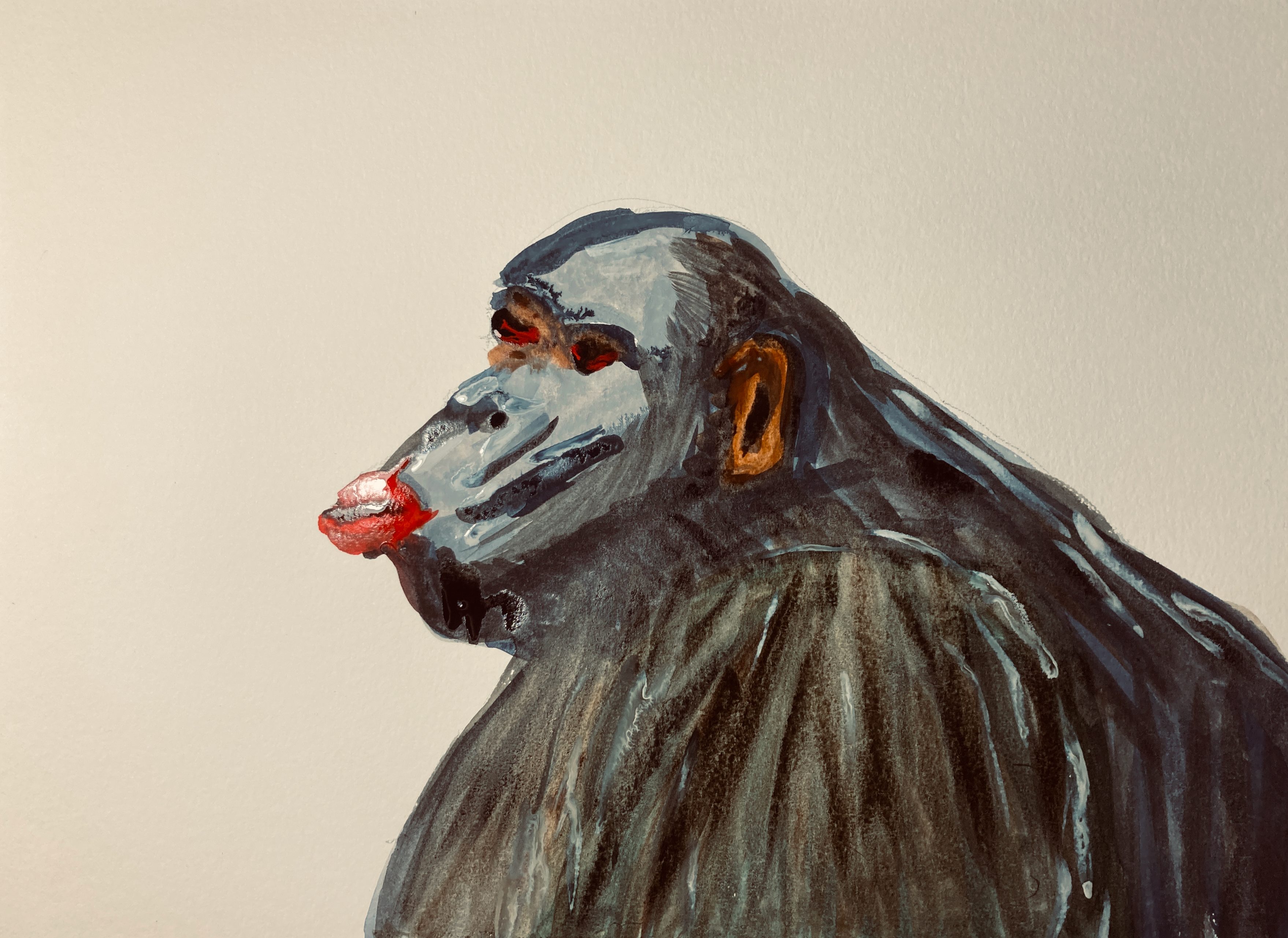 Speech act (watercolor, 20230126) Stephen J. Williams