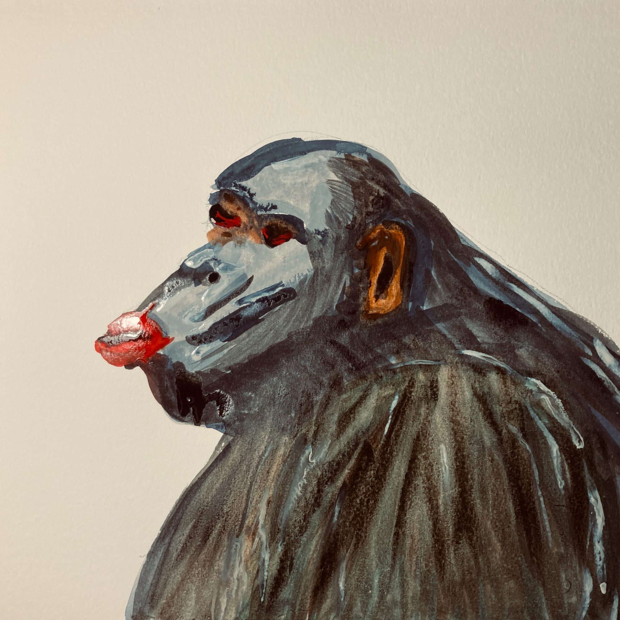 Speech act (watercolor, 20230126) Stephen J. Williams