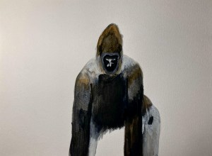 Gorilla (watercolor, 20230202) Stephen J. Williams