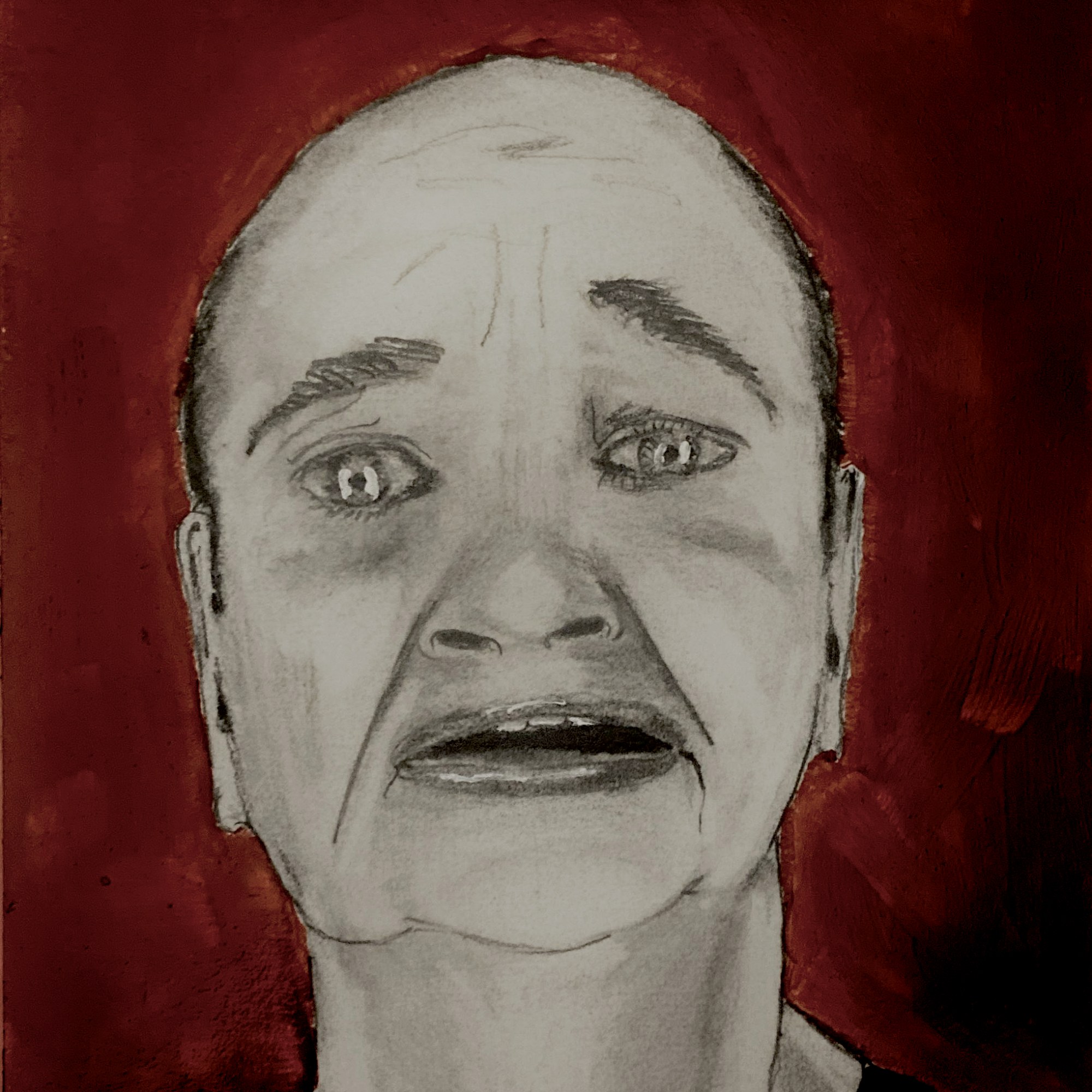 Lindsay Kemp expression (pencil and acrylic, 20230326) Stephen J. Williams