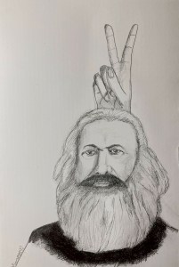 A spectre is haunting reality (pencil, 20231114) Stephen J. Williams