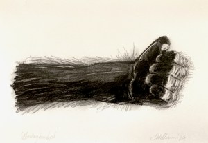 Monkey hand-job (pencil, 2024) Stephen J. Williams