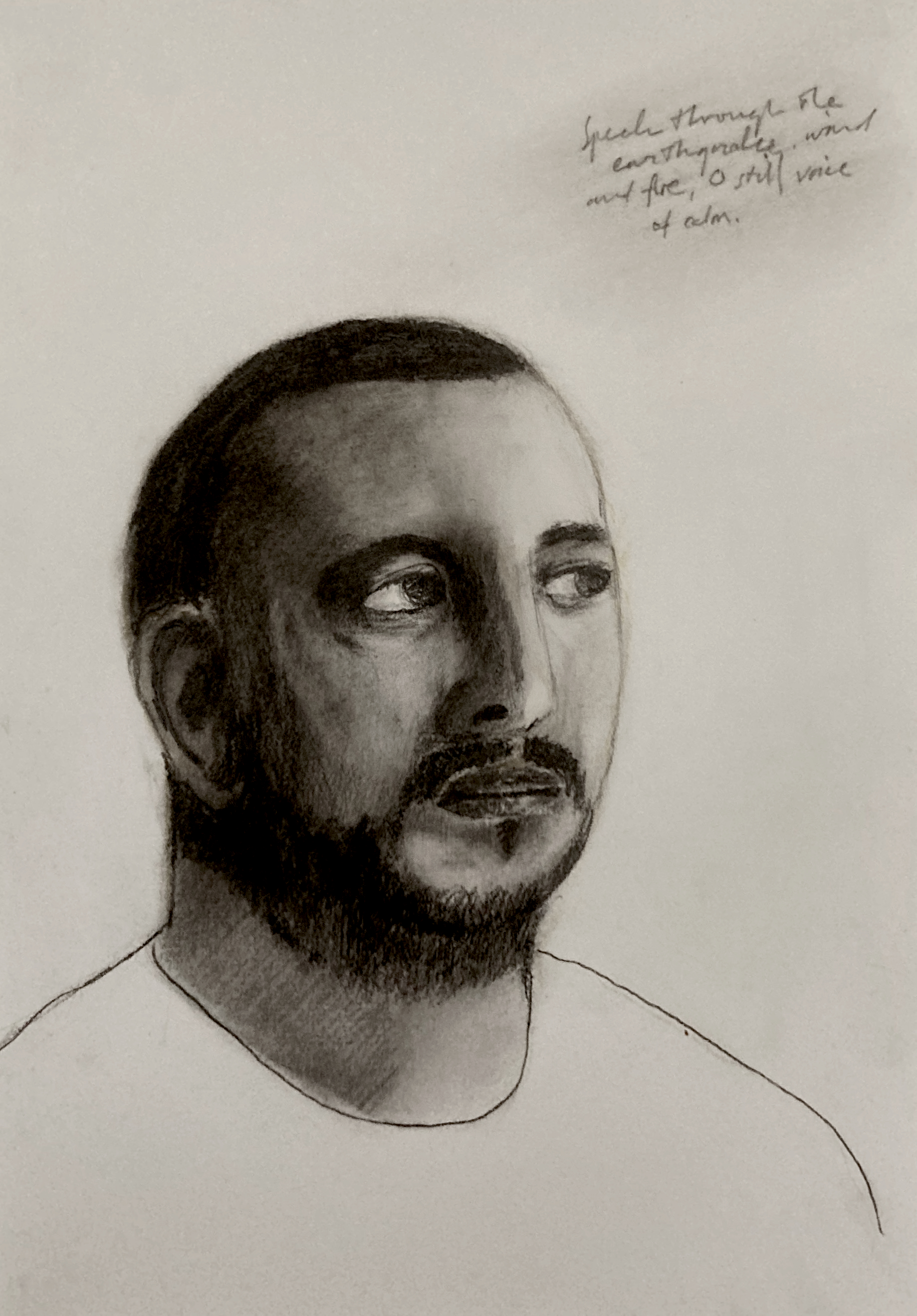 O, still voice of calm (pencil, 2024) Stephen J. Williams