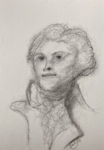The ghostly remainder of Maximilien Robespierre (pencil, 2024) Stephen J. Williams