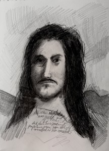 Detached head (pencil, 2025) Stephen J. Williams