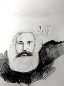 Zardozism for the 21st century (pencil, 2025) Stephen J. Williams